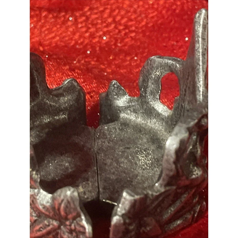 Vintage 1996 Carson Pewter Hummingbird Candle Holder Set Of 2